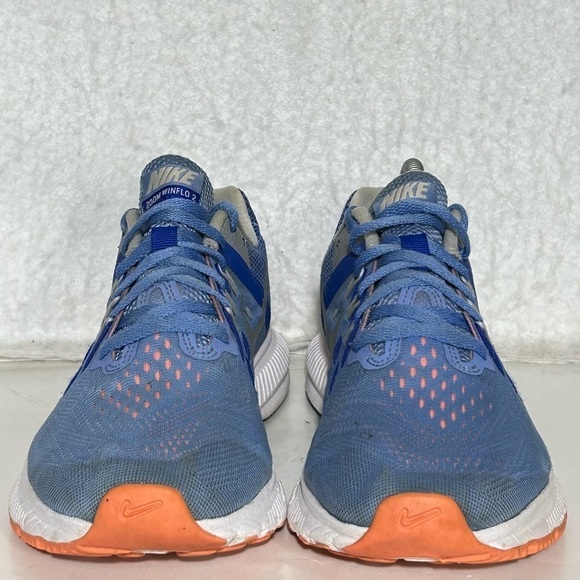 Nike Womens Zoom Winflo Blue/Silver Knit Running Athletic Sneakers Shoes SZ 7 - Picture 3 of 11